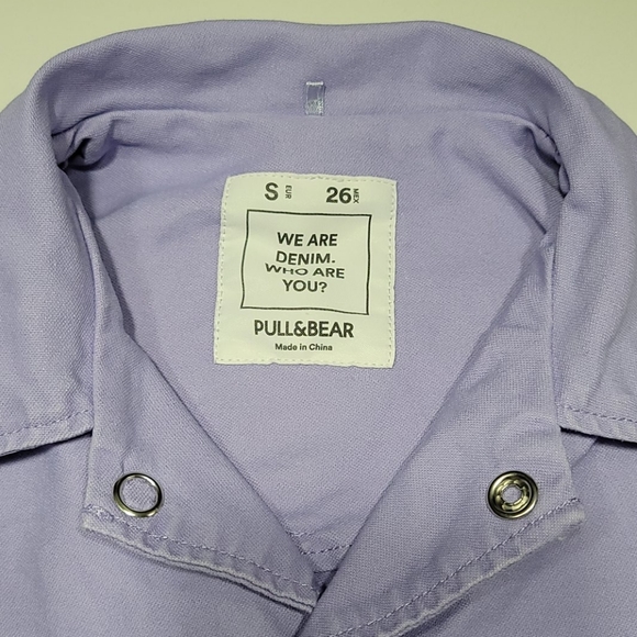 Lavender Pull and Bear Jean Jacket, Size Small - Picture 5 of 10